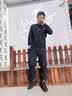 街头熊猫卫衣男女潮牌秋季仙鹤刺绣中国风圆领情侣卫衣外套 9054黑色 XL(建议140-155斤) 实拍图
