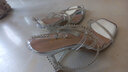 贞喜气高跟鞋女夏季新款水钻仙女气质细跟露趾透明百搭大学生成年礼凉鞋 银色【跟高8CM】 36 实拍图