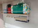 王星和月墙上置物架免打孔寝室床头宿舍收纳神器墙壁挂卧室书桌隔板收纳架 白色-加大【升级加固-带纸巾架】 实拍图