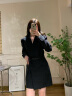 MO&Co.【中式】盘扣腰带设计感西装连衣裙气质高端裙子女 黑色 S/160 晒单实拍图