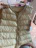 雅鹿新款儿童羽绒马甲男童女童宝宝羽绒背心小学生轻薄羽绒服内胆内穿 卡其色 110 实拍图