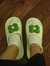 秋致夏高跟拖鞋女夏季厚底室内新款韩版时尚花朵浴室凉拖鞋增高防滑外穿 绿色 39-40 实拍图