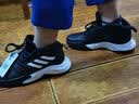 adidas男女儿童OWNTHEGAME团队款中帮实战篮球鞋阿迪达斯 黑色/白色   36 实拍图