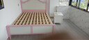 百冠环球美式实木床1.8米双人床主卧室床白色现代简约韩式公主床单人床 床+床头柜*1 框架结构1500mm*2000mm 实拍图