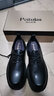 波图蕾斯皮鞋男士系带大头商务休闲正装鞋厚底德比鞋男耐磨 6128 黑色 43 实拍图