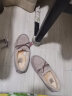 OZZEG澳洲豆豆鞋女冬季羊皮毛一体毛毛棉鞋平底防滑加绒保暖孕妇乐福鞋 暮粉色 38 实拍图