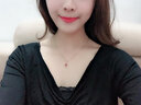 乐韵 彩金项链女18k金倾心碧玺玫瑰金锁骨链情人节礼物  总重约2.14g 18K金碧玺项链（不可刻字） 实拍图