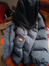 NASALIKE官方棉服男冬季保暖假两件连帽棉衣羽面包绒服男士防寒外套棉袄子 灰色 4XL （建议165-180斤） 实拍图