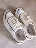 零度Zero运动鞋男新款头层牛皮休闲男鞋时尚舒适低帮缓震回弹慢跑鞋男 白蓝 38 拍比运动鞋小一码 实拍图