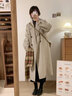 GARNUO燕麦色双面羊毛大衣女中长款秋冬新款高级感小个子赫本风毛呢外套 燕麦色 M【111-130斤】 实拍图