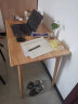 席豪 实木书桌简约家用学生电脑桌写字桌桌子卧室办公桌学习桌简易原木 原木色书桌0.8米 实拍图
