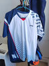 李宁（LI-NING）羽毛球服短袖套装春夏凉爽排球乒乓球赛比赛运动服时尚专业透气 男子/白色上衣/黑色长裤 套装 L 实拍图