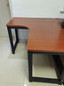 马塞洛（MASAILUO）转角电脑桌学生写字桌拐角桌L型简易桌子简约家用电脑桌台式书桌 黑架+柚木色  正向120*100高74CM 不含柜子 椅子 实拍图
