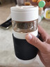 诺百纷 磁弹泡茶杯茶水分离男送礼防烫双层磁吸玻璃杯保温 T507 双层玻璃-白-360ml 实拍图