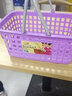 魔丽 多功能家用塑料篮子手提超市购物篮买菜便携篮药店专用 杂物厨房收纳筐篮 紫罗兰 小号28*21.5cm 实拍图