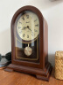 枫叶（MapleLeaf）家用实木座钟客厅复古台式个性时钟摆件新中式简约石英钟桌面钟表 鹅掌楸木+静音石英机芯+罗马盘 实拍图