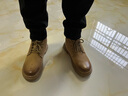 皓顿（HAUT TON）马丁靴男款头层牛皮复古短筒新品百搭工装靴子时尚大黄靴 588卡其色加绒 40 (适合运动鞋41码) 实拍图