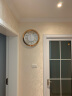 康巴丝（Compas） 三代智能透明电波钟客厅卧室挂钟钟表自动追时时钟2201S 镀金刻度夜光款-WiFi机芯款 实拍图