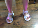 Skechers斯凯奇女童包头凉鞋夏季童鞋儿童公主鞋婴儿魔术贴闪灯鞋302965L 实拍图