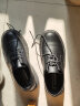 回力皮鞋男秋冬季新款休闲英伦风厚底增高男鞋圆头潮流商务正装鞋子男 黑色 0827 43 实拍图