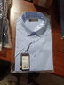 雅戈尔衬衫男士 夏季青年男商务休闲短袖衬衫 GSDP16387IJA 浅蓝格子 40 实拍图