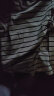 无印良品（MUJI）女式 弹力 罗纹编织 半高领 T恤 BBM05A2A 米色条纹 M 实拍图