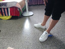 回力男鞋复古经典帆布鞋男夏季新款轻便透气休闲运动百搭德训鞋子男 米灰红 40 实拍图