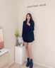 达芙妮马丁靴女2024新款秋冬时尚简约粗跟百搭短靴女英伦风靴子女时装靴 黑色加绒【拉链款】 37 实拍图