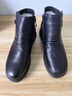 富贵鸟（FUGUINIAO）冬季短靴女雪地靴真皮羊皮毛一体中老年人妈妈棉鞋女高帮靴子女鞋 FG409黑色[羊毛保暖] 40 脚肥脚宽买大一码 实拍图