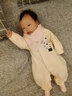 wua·wua婴儿连体衣新生儿衣服纯棉夹棉男女宝宝保暖打底内衣春秋冬季睡衣 保暖款 小企鹅+小小象 59cm (建议1-3个月 8-12斤) 实拍图