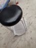 赛森简易家用凳子彩色时尚加厚海绵圆凳子换鞋凳快餐钢筋凳子 加粗四柱皮革黑 实拍图
