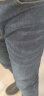 皮尔卡丹（pierre cardin）牛仔裤男夏季修身潮流潮牌透气商务休闲裤小脚长裤男磨白蓝32码 实拍图
