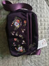 瑾安（JINAN）妈妈女包单肩斜挎包中老年人妇女士斜跨帆布小包包零钱老人斜背包 紫色 实拍图