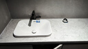 INVIIL台中盆半嵌入式台上盆洗手盆陶瓷面盆家用方洗脸盆 艺术盆台上盆 E款：方盆低薄台中5036白色 单盆(送下水) 实拍图