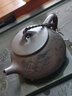 尊壶 宜兴紫砂壶球孔石瓢壶原矿紫泥泡茶壶国工沈惠芳作品刻山水200ml 刻绘山水石瓢 实拍图