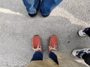 Walker Shop奥卡索休闲运动健步鞋女真皮中老年一脚蹬妈妈鞋徒步鞋女V133608 实拍图