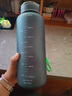 美国tritan耐高温大容量运动水杯男士夏季户外健身水壶塑料瓶 1500ML深灰色（进口Tritan材质） 实拍图