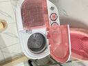 小鸭迷你洗衣机 半自动双缸桶洗衣机 母婴儿童宝宝洗衣机小型 2.5KG 白色升级款【蓝光+240W功率+不锈钢脱水桶】 实拍图