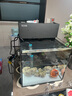 方小章背滤海水缸全套小丑鱼珊瑚缸新手中小型客厅桌面方缸超白玻璃鱼缸 HB350-标配+挡板 实拍图