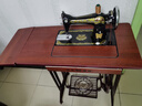 蝴蝶牌（BUTTERFLY）正宗上海蝴蝶牌老式缝纫机脚踏式手动飞人裁缝机头可电动吃厚衣车 黑蝴蝶+棕色台板+铸铁机架 实拍图