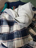 纯一良品（CUNYI）童装男童长袖衬衫儿童衬衣春秋装新款中大童元气格纹连帽上衣 蓝色格纹 160 cm 实拍图
