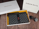Cohnim kevin奢侈品男士手包手拿拉链男包手抓长钱包送老公男友七夕情人节礼物 【时尚百搭】c211格子黑【贺卡专用】 实拍图