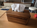 木太祖 实木纸巾盒家用抽纸盒客厅桌面简约纸抽盒车用相思木质收纳盒 相思木-大号纸巾盒 实拍图