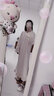 雯婉欣睡裙女秋冬季长袖可爱甜美法兰绒加厚女士长款学生少女家居服套装 103花边款 M(适合体重106-125斤) 实拍图
