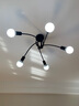 昂的 智能客厅灯北欧LED吸顶灯简约家用魔豆灯全屋灯具套餐后现代风格分子卧室灯整套灯具三室两厅大厅灯 B12黑色三室两厅套餐（立减300）金色备注 LED小爱智能控制（配小爱智能音箱） 实拍图