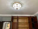 仟润照明（Qianrunlighting） 美式全铜吸顶灯卧室房间家用灯后现代简约小客厅书房厨房灯具 W068-3C(直径35cm)+不含灯泡 晒单实拍图