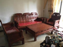梨舍 红木家具非洲花梨（学名：刺猬紫檀）沙发 实木沙发 如意象头沙发 中式客厅家具 象头沙发113六件套(带坐垫) 实拍图
