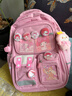 女生书包小学生女孩一年级1-3女童4-6护脊男孩轻便幼儿园减负儿童 粉色小号（无补习袋笔盒） 实拍图