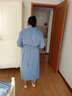 bebedog纯棉浴袍 秋冬男女士睡袍毛巾料酒店柔软情侣浴衣舒适睡衣家居服 纯棉沿绳_粉色 XL 【170-185CM，190斤内】 实拍图