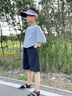 真维斯男童夏季速干裤子小男孩夏装薄款运动短裤中大童抗静电凉感五分裤 【速干短裤】藏蓝/J绿光JT小K 110 实拍图